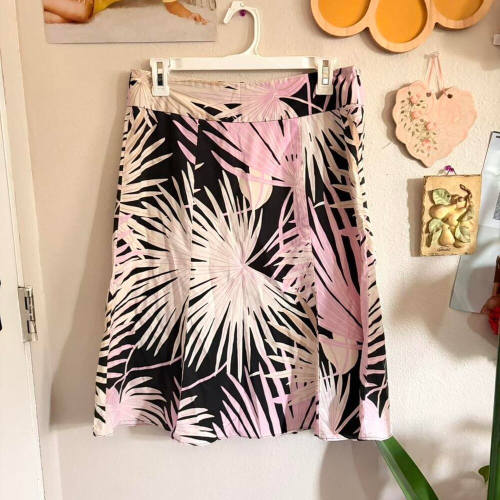 Gap Stretch Vintage Leaf Patterned Skirt
